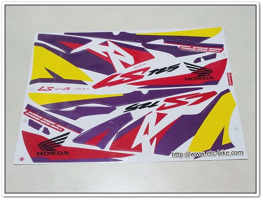 สติ๊กเกอร์ LS125 ปี 96 รุ่น 4 ติดรถสีแดง