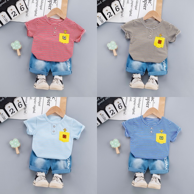 ha1397 เสื้อ+กางเกง size 80-110 จำนวน 4 ตัวต่อแพ็ค