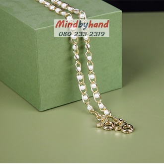 โซ่สายกระเป๋า สีทองร้อยมุก