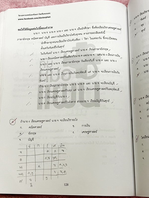 ►พี่หมอแผน◄ หนังสือกวดวิชา วิชาเฉพาะแพทย์และทันตะ เล่มตะลุยโจทย์เชาวน์เลข รวมโจทย์และแนวโจทย์ข้อสอบปีต่างๆ เน้นฝึกทำโจทย์เพื่อสอบเข้าแพทย์โดยเฉพาะ มีโจทย์หลากหลายแนวที่น่าสนใจ จดครบเกือบทั้งเล่ม จดละเอียด