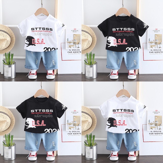 ha1394 เสื้อ+กางเกง size 80-110 จำนวน 4 ตัวต่อแพ็ค