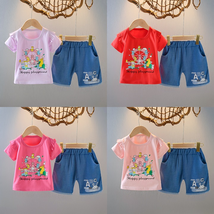 ha1366 เสื้อ+กางเกง size 80-110 จำนวน 4 ตัวต่อแพ็ค