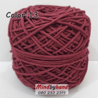 เชือกฟอก เกรด A สี 13 สีแดงมะเหมี่ยว