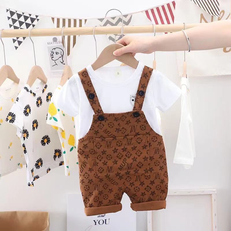 ha1492 เสื้อ+กางเกงเอี๊ยม size 80-110 จำนวน 4 ตัวต่อแพ็ค