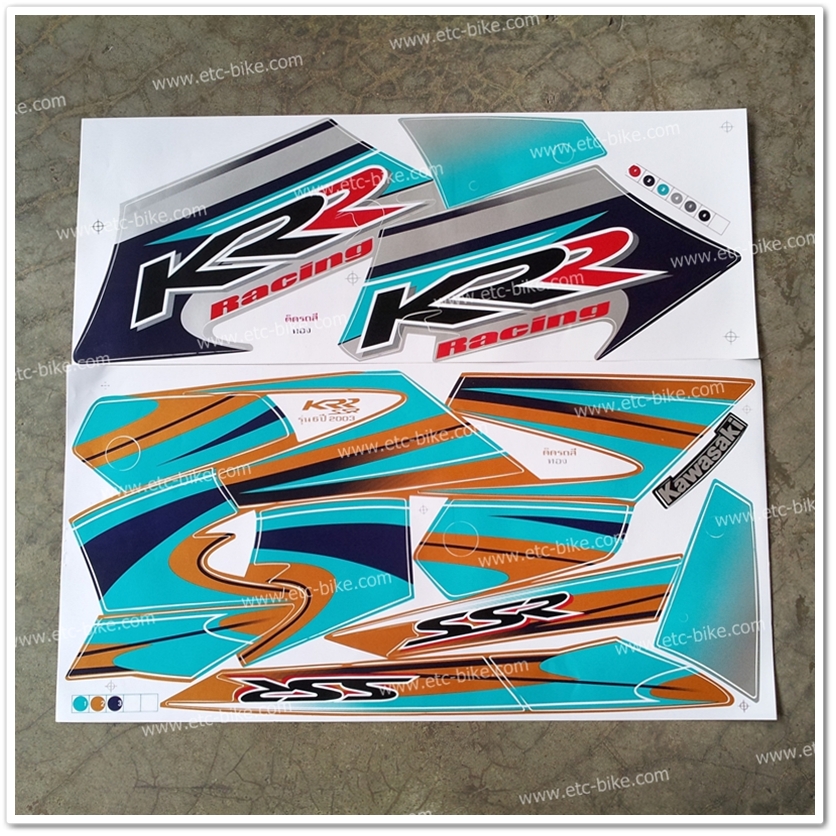 สติ๊กเกอร์ KR-R SSR ปี 2003 รุ่น 6 ติดรถสีทอง