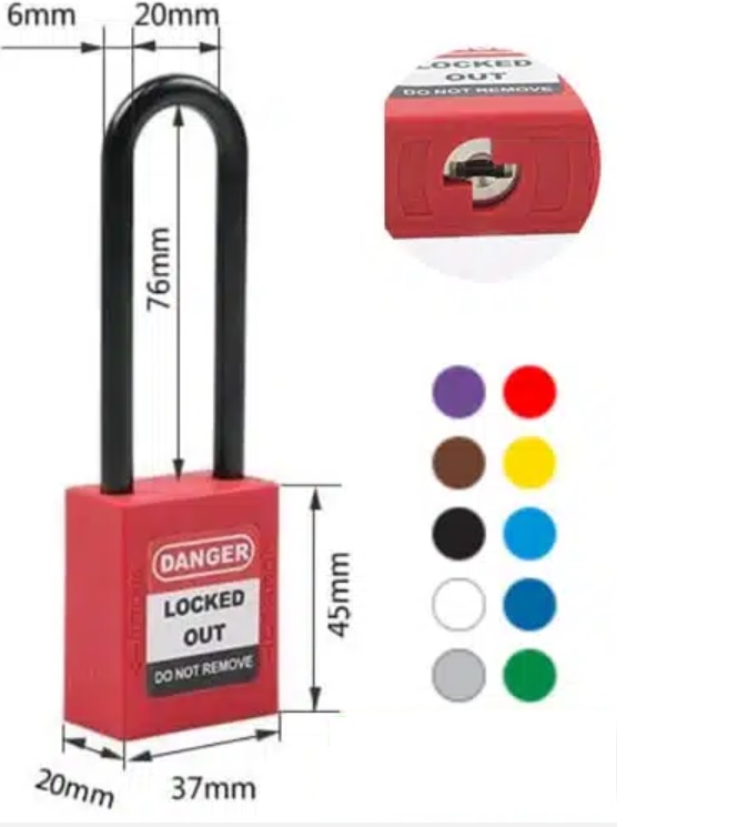 กุญแจก้านไนลอน ยาว 76 มม รุ่น P76P