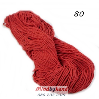 เชือกฟอก แบบไจ 80 สีแดงสด