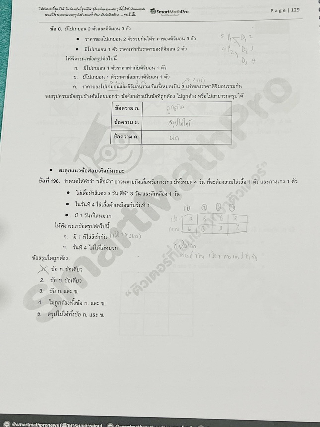 ►TGAT2◄ หนังสือกวดวิชา SmartMathPro พิชิต TGAT2 พี่ปั้น/พี่ขลุ่ย การคิดอย่างมีเหตุผล ความสามารถทางภาษา ความสามารถทางตัวเลข ความสามารถทางมิติสัมพันธ์ ความสามารถทางเหตุผล มีสรุปเนื้อหาสั้นๆกระชับ จุดที่ควรสังเกต จุดที่ถ้ามองออกเร็วก็จะข้อสอบได้เร็วขึ้น มีโจ