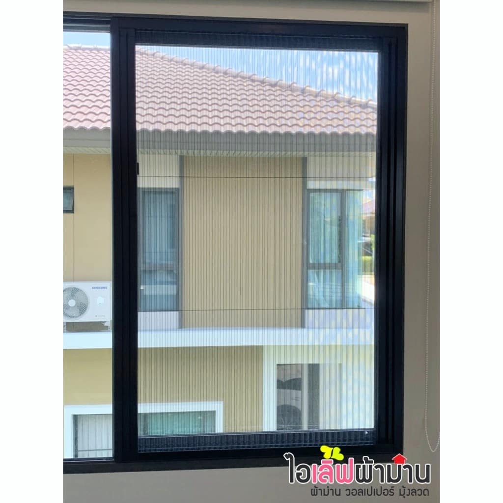 [H460] บุราสิริ ราชพฤกษ์ - 345 ผ้าม่าน และมุ้งลวดทั้งหลัง