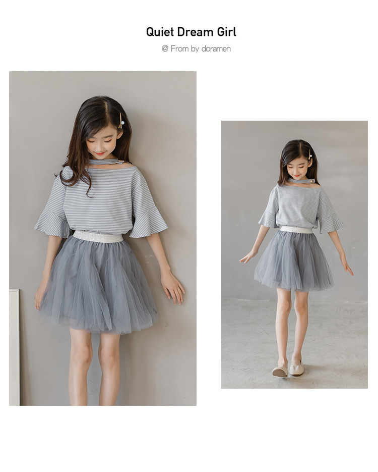 dr4898 เสื้อ+กระโปรง เด็กโต 3 ตัวต่อแพ็ค 110-170 (เลือกไซส์ได้ให้ครบแพ็ค)