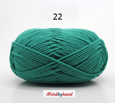 Milk Cotton เส้น4ply สีพื้น 22 Emerald Green