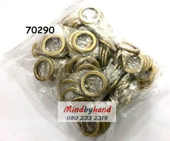 ห่วงเหล็กวงกลม ขอบหนา สีรมควัน ขนาด 3 cm. (วัดรอบนอก)