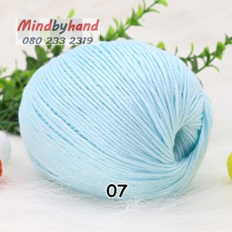 ไหมพรม Baby รหัสสี 07 Sky Blue