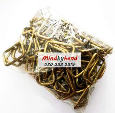 ห่วงเหล็กสีเหลี่ยม สีรมควัน 2.3x3.8 cm.