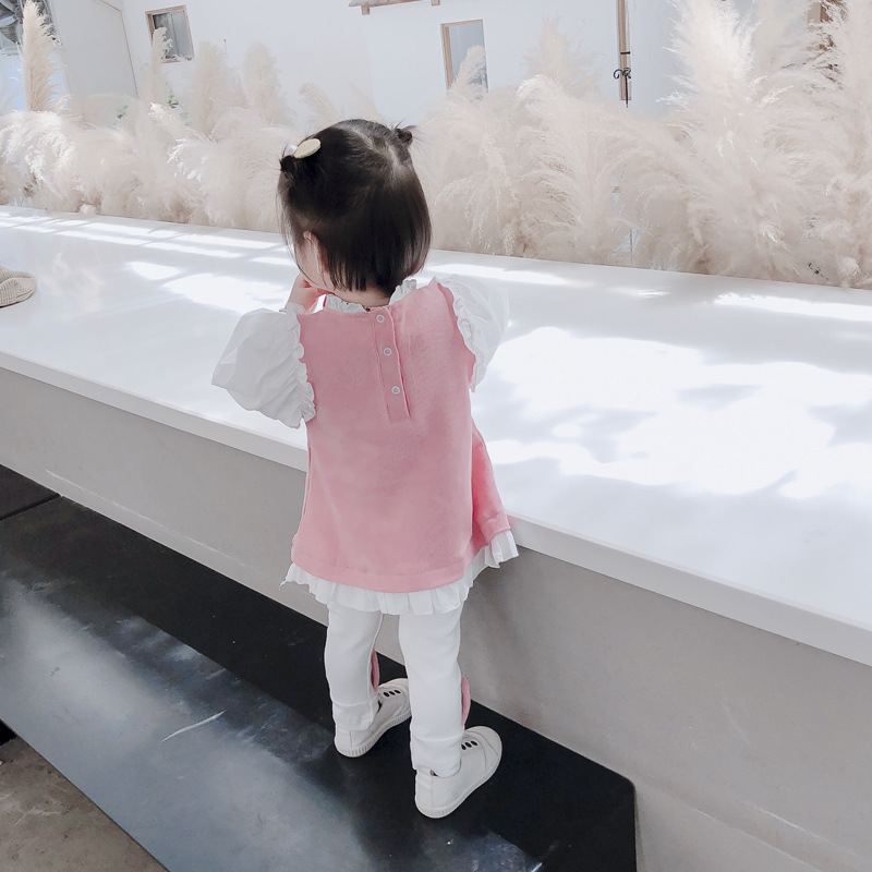my2605 เดรสแขนยาว+กางเกง size 80-110 จำนวน 4ตัว ต่อแพ็ค