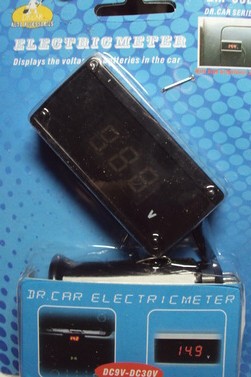 โวลท์มิเตอร์วัดไฟแบตรถยนต์ LED แยกหน้าจอ 12-24V