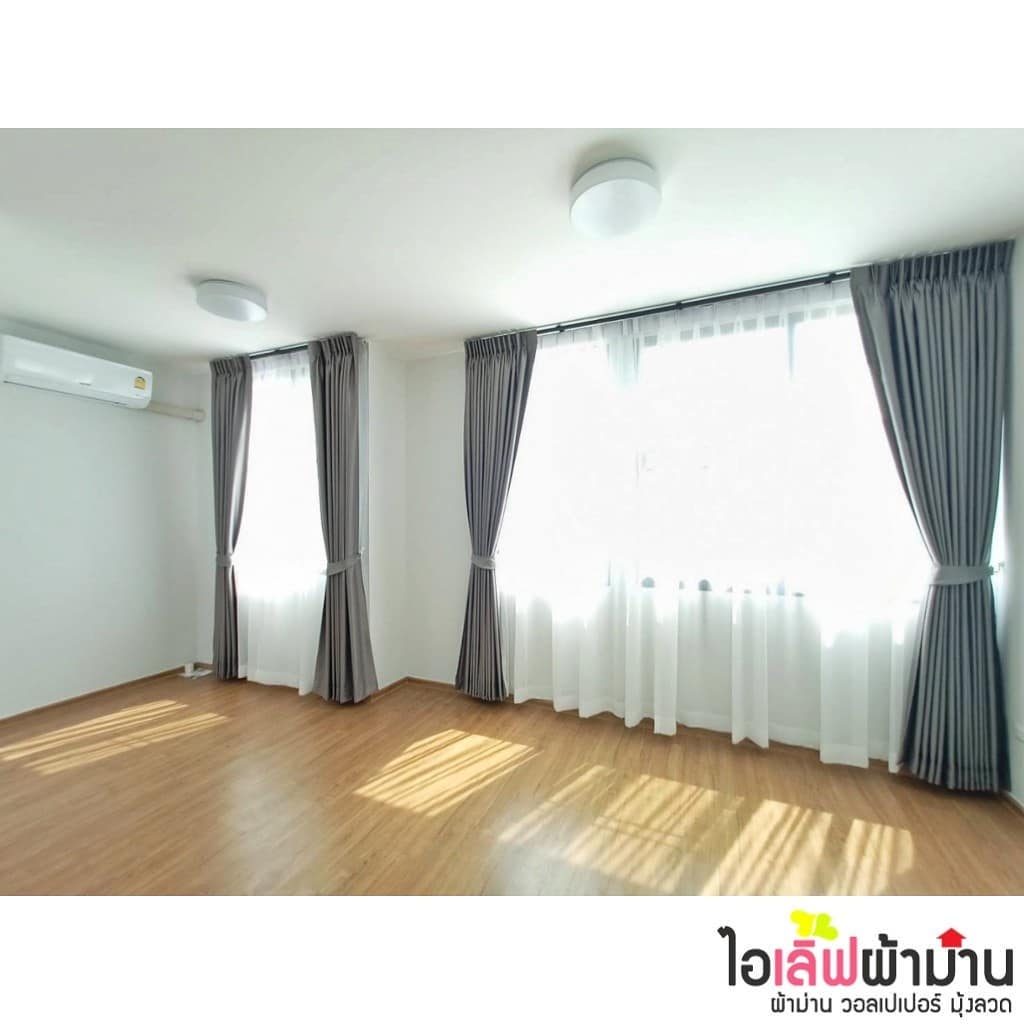 [H451] พลีโน่ ดอนเมือง-สรงประภา ม่านจีบ และผ้าโปร่งทั้งหลัง