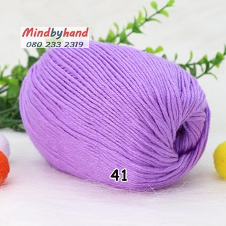 ไหมพรม Baby รหัสสี 41 Lightpurple (Fuchsia)