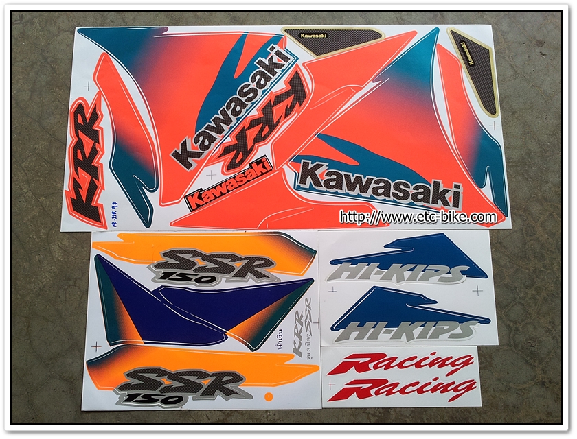 สติ๊กเกอร์ KR-R SSR ปี 97 รุ่น 3 ติดรถสีน้ำเงิน