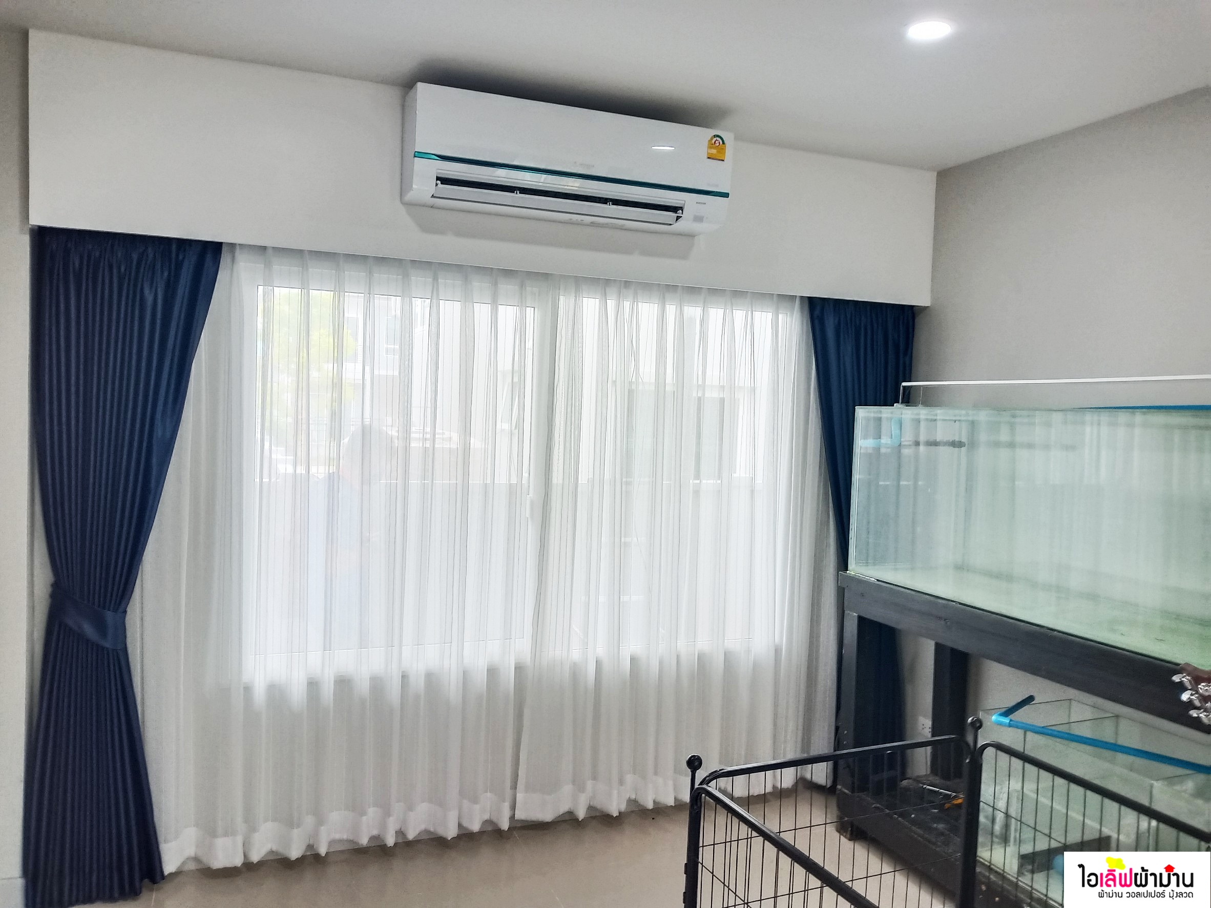 [H502] ติดตั้งผ้าม่านพร้อมกล่องไม้บังราง หน้างาน CENTRO รังสิตคลอง 4-วงแหวน⛅️🏡