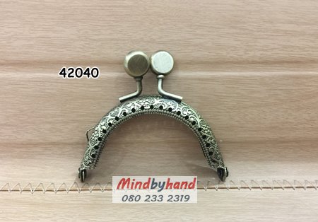 ปากกระเป๋าปิ๊กแป๊ก 2.5" สีรมควัน (ที่บิดตุ้มกลมใหญ่)