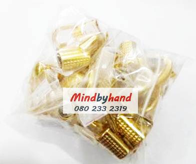 ที่ใส่สายหูกระเป๋า วงกลม 3.2 ซม. สีทอง (ท่อมีลาย)