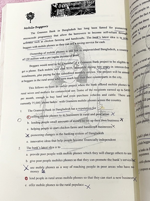 ►ครูพี่แน้ต◄ หนังสือกวดวิชาภาษาอังกฤษครู P’NAT ติวอังกฤษพิชิตทุกข้อสอบ (ปกชมพูแดง) ในหนังสือเป็นตะลุยโจทย์ทั้งเล่ม จดครบเกือบทั้งเล่ม จดละเอียด มีโจทย์เข้มข้นหลากหลายแนวที่น่าสนใจ