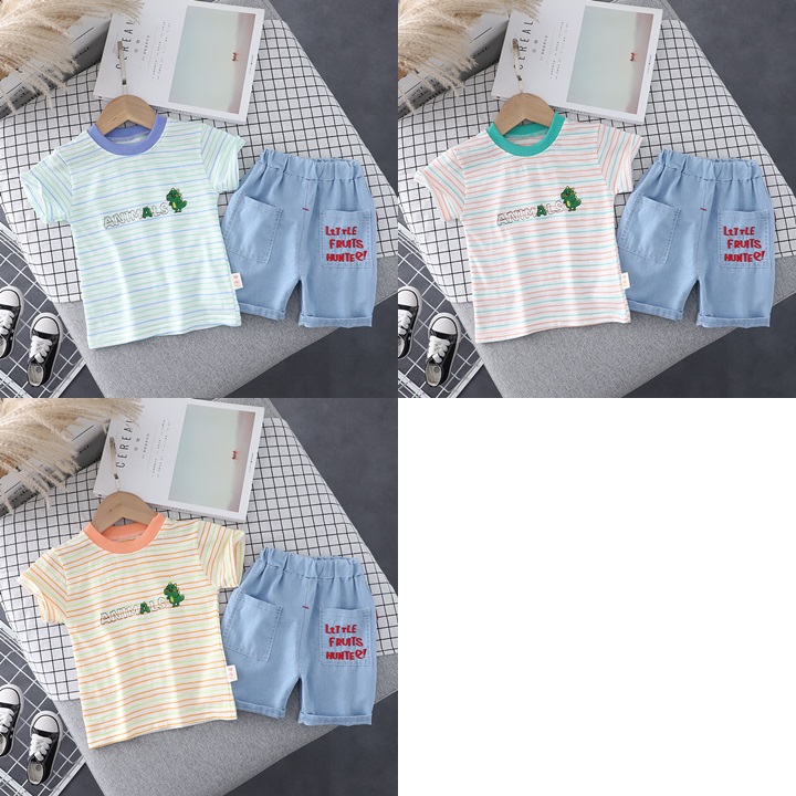 ha1339 เสื้อ+กางเกง size 80-120 จำนวน 5 ตัวต่อแพ็ค