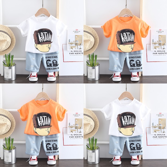 ha1393 เสื้อ+กางเกง size 80-110 จำนวน 4 ตัวต่อแพ็ค