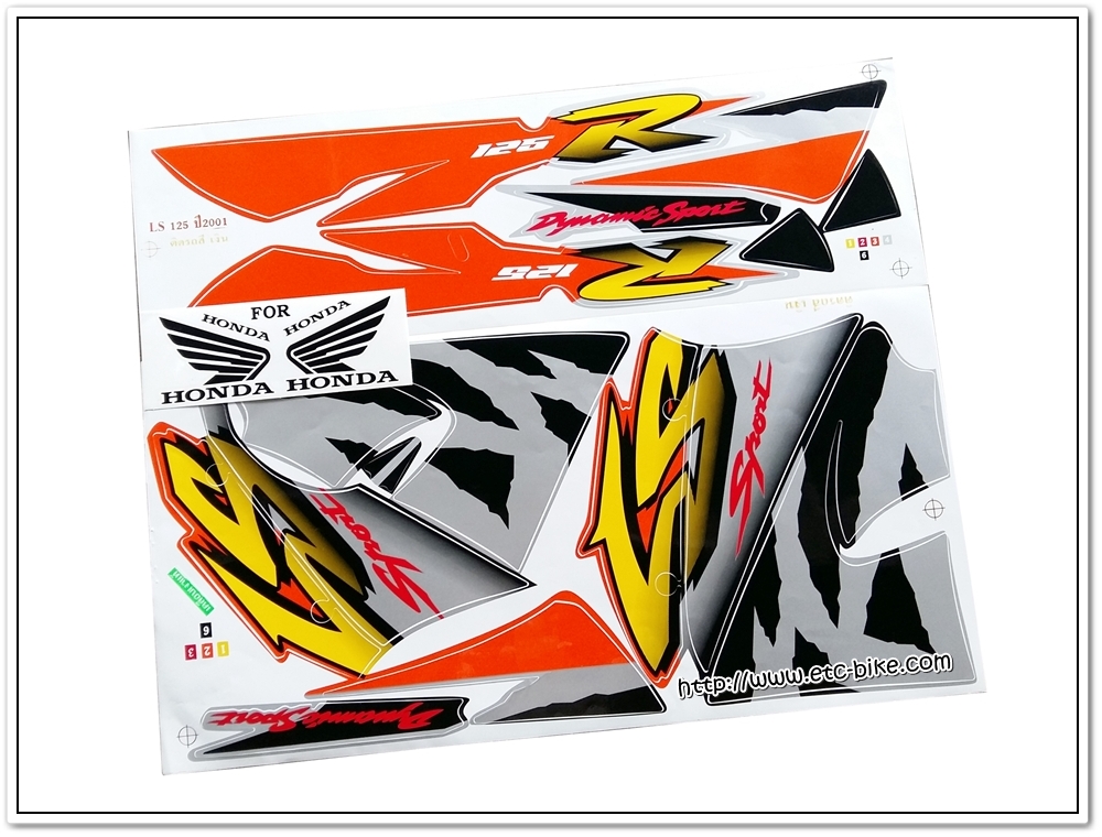 สติ๊กเกอร์ LS125 ปี 2001 ติดรถสีเงิน