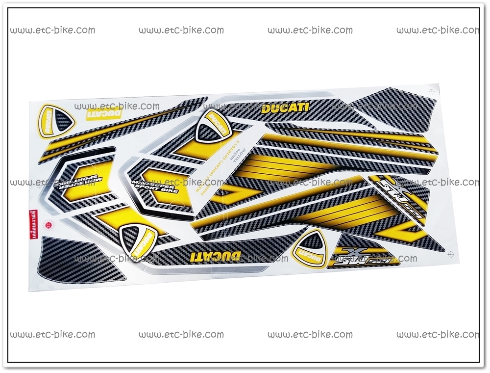 สติ๊กเกอร์ MSX-DUCATI ปี 2015 รุ่น 2 ติดรถสีเหลือง