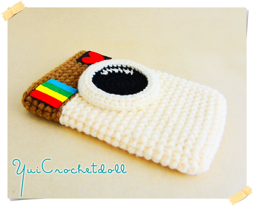 ซองใส่โทรศัพท์มือถือไหมพรม อินสตาแกรม “INSTAGRAM”