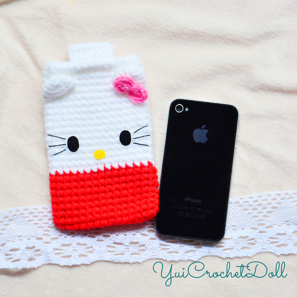 ซองใส่โทรศัพท์มือถือไหมพรม คิตตี้