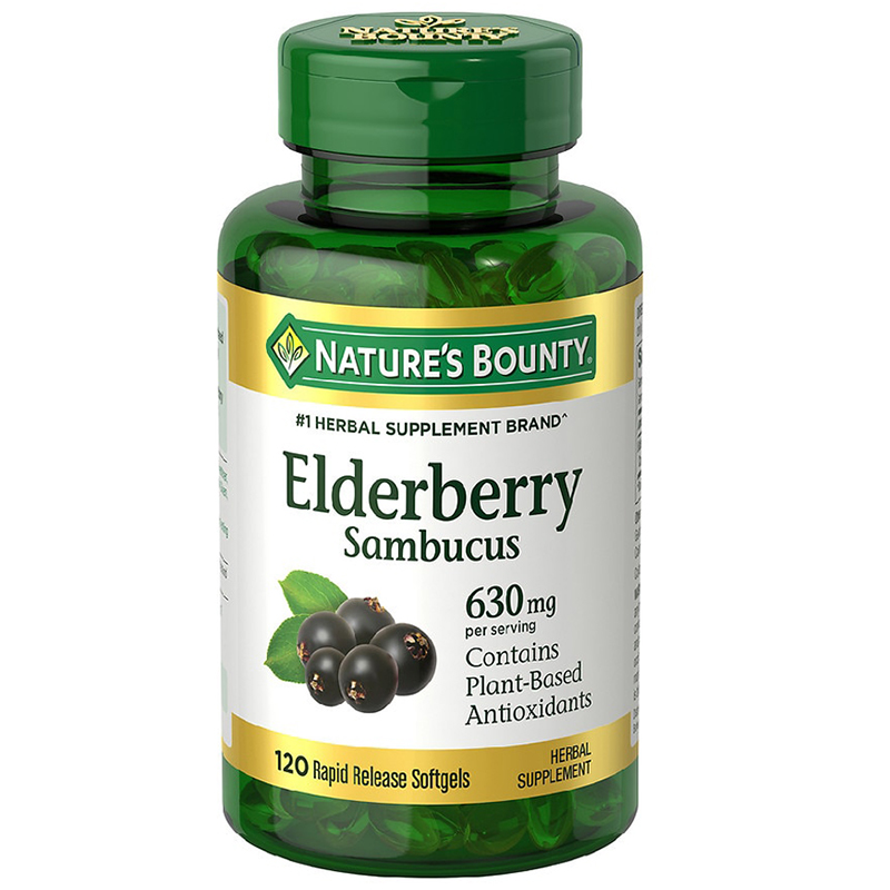 พร้อมส่งฟรี เพิ่มระบบภูมิคุ้มกัน Nature's Bounty Elderberry Softgels