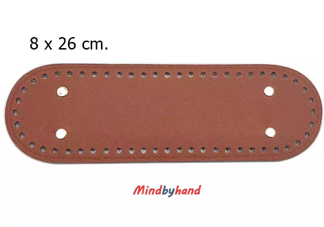 แผ่นหนังรองก้นกระเป๋าสำเร็จรูป ขนาด 8x26 cm. ทรงเหลี่ยม