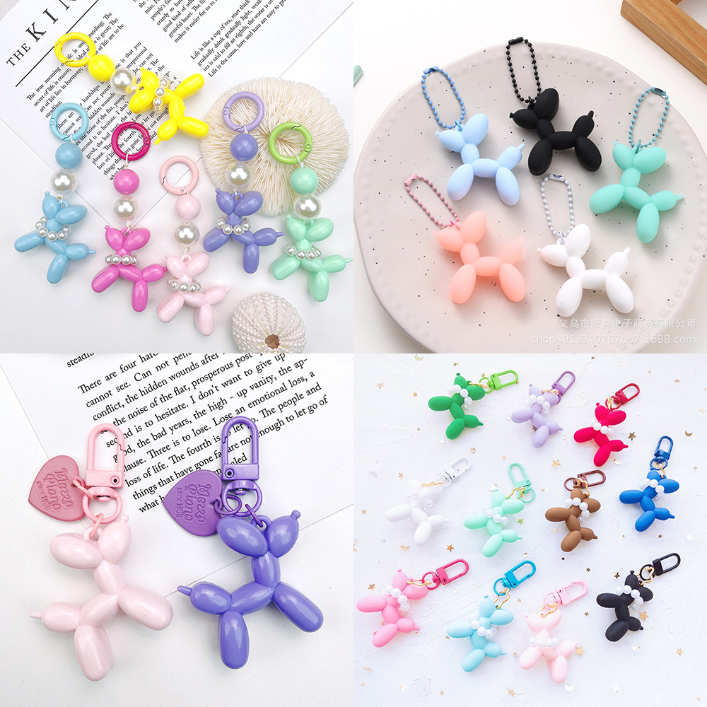 🐕 จี้สุนัขลูกโป่ง จี้อะคริลิค Acrylic Balloon Dog Charms สําหรับทําเครื่องประดับ พวงกุญแจ Diy [พร้อมส่งในไทย)