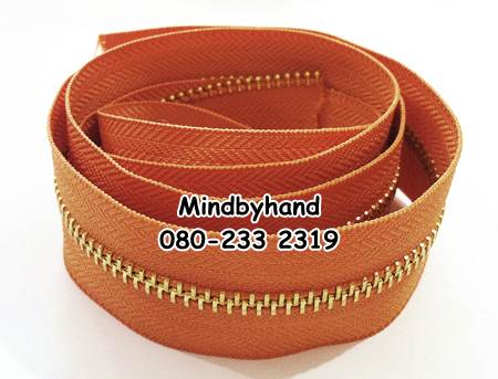 ซิปฟันเหล็ก No.5 ฟันสีทอง