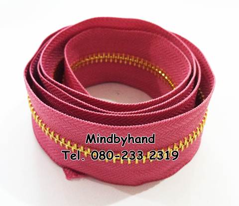 ซิปฟันเหล็ก No.5 ฟันสีทอง