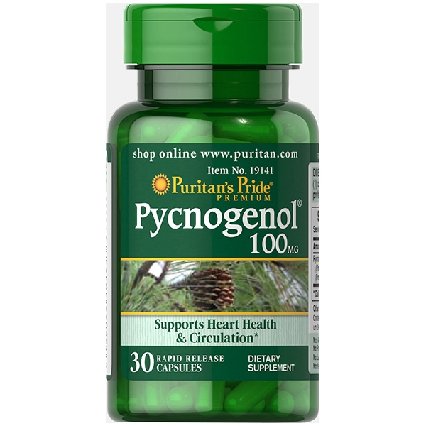 พร้อมส่ง สารสกัดจากเปลือกต้นสน Puritan's Pride Pycnogenol 100mg