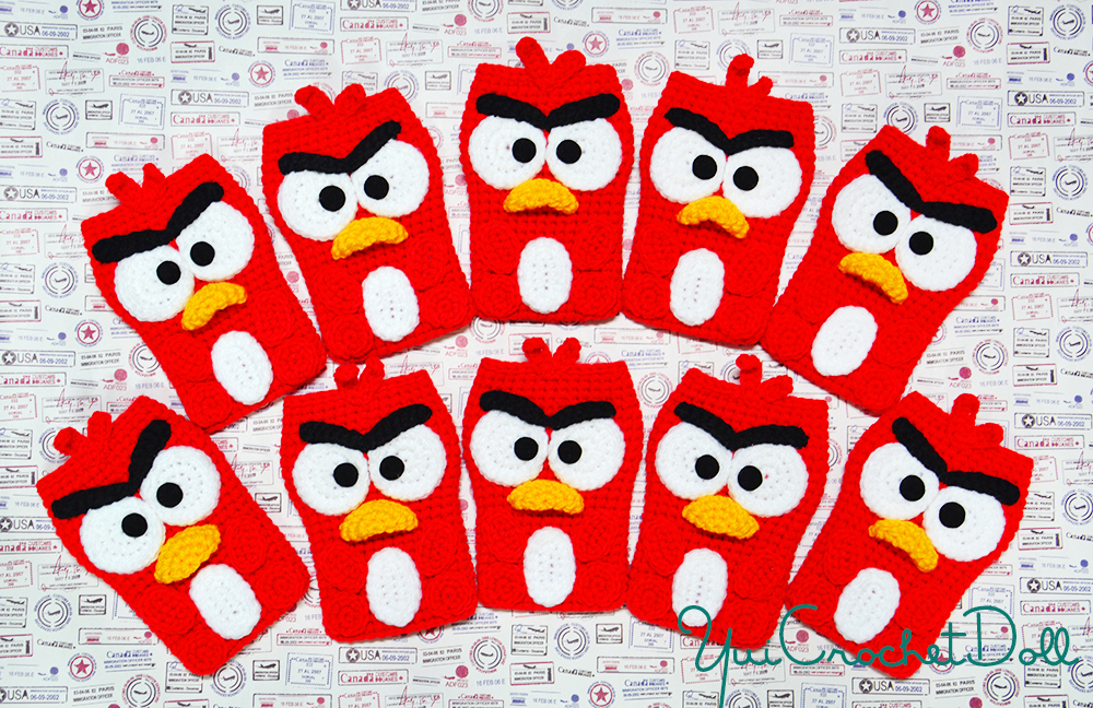 ซองใส่โทรศัพท์มือถือไหมพรม แองกี้เบิร์ด