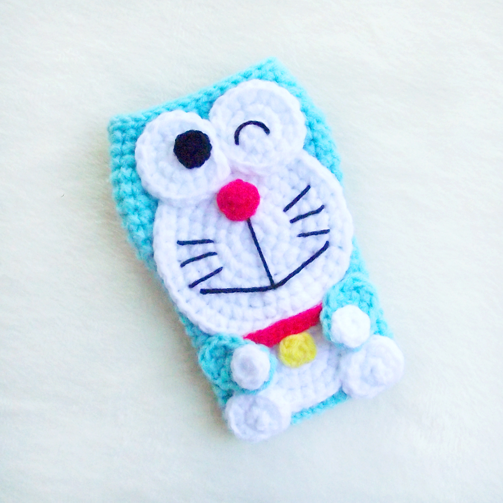 ซองใส่โทรศัพท์มือถือไหมพรม โดเรม่อน