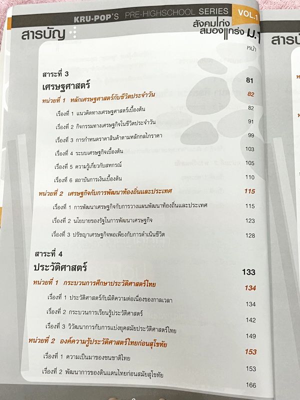 ►หนังสือสังคมครูป๊อป◄ สังคมเก่งสมองแกร่ง ม.1 มีสรุปเนื้อหาทั้งเล่ม มี Key word เน้นจุดสำคัญ มี Kru Pop Tips เทคนิคลัดในการท่องจำ เนื้อหาตีพิมพ์สมบูรณ์ทั้งเล่ม มีตารางเปรียบเทียบเนื้อหาตามบทต่างๆ ทำให้เห็นภาพง่ายขึ้น อ่านเข้าใจง่าย หนังสือหายาก ไม่มีตีพิมพ