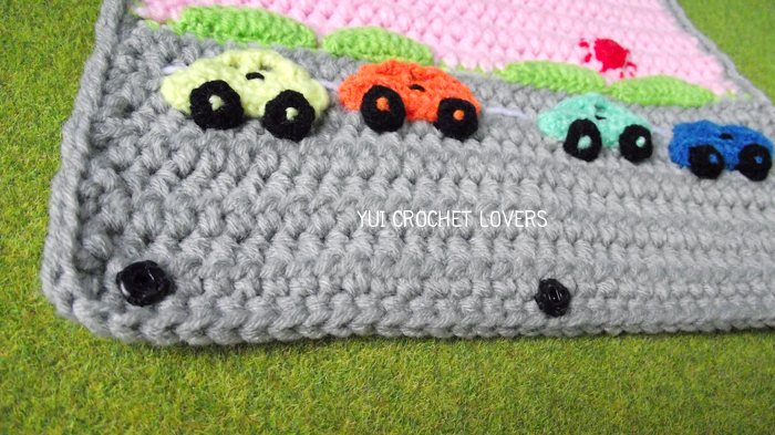 ที่รัดเข็มขัดนิรภัยไหมพรม ลายรถ