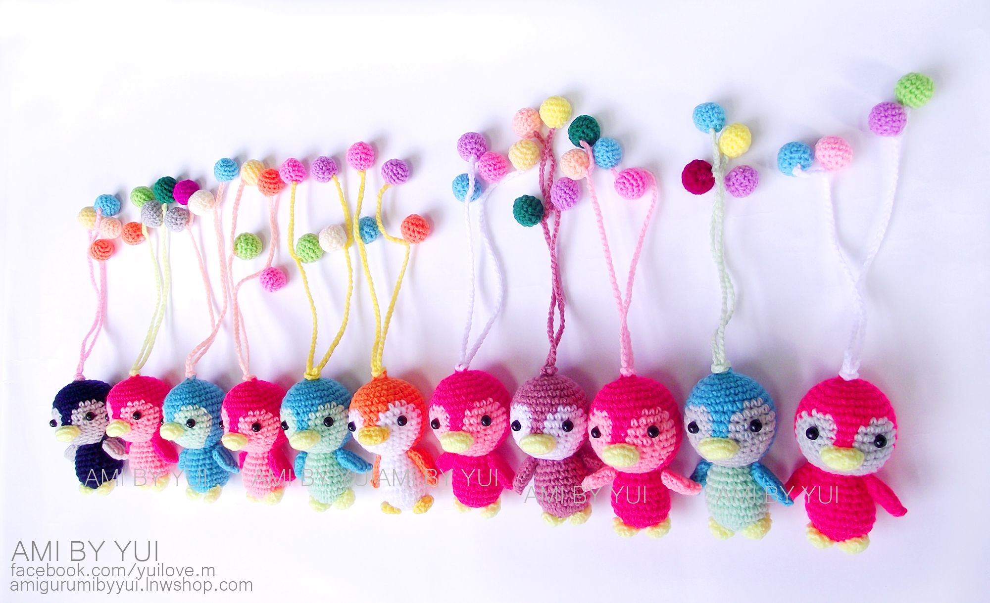 พวงห้อยกระเป๋าเพนกวิน Colorful