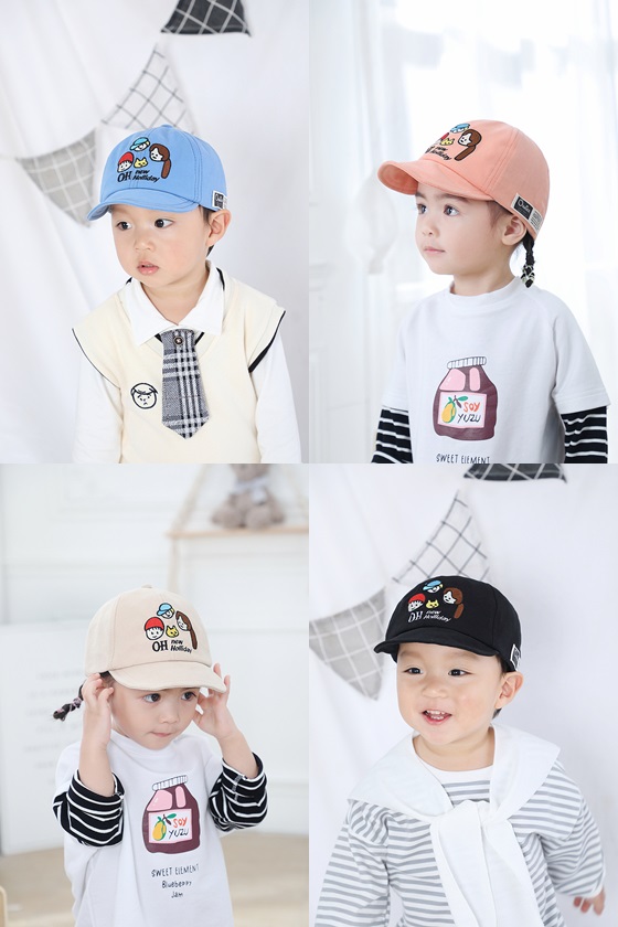 yu1828 หมวกเด็ก 5 ใบต่อแพ็ค **คละสี**