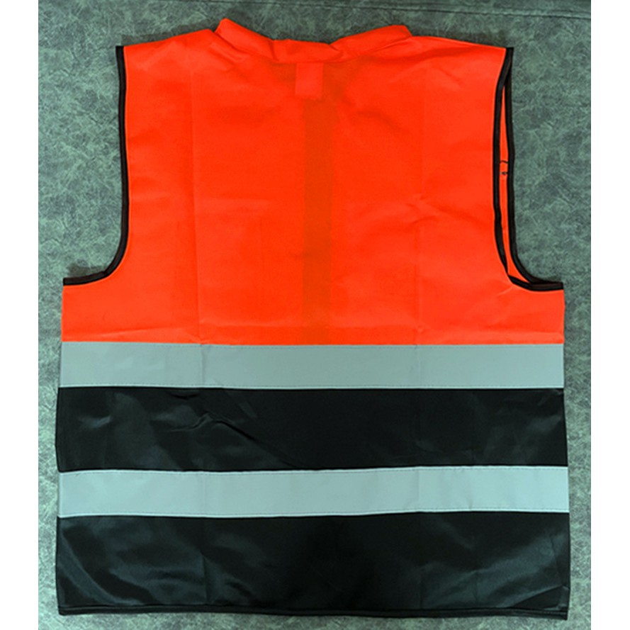 สะท้อนกั๊กสะท้อนแสง ขนาดฟรีไซส์รอบอกประมาณ 46 นิ้วเสื้อผ้ายาว 26.5 นิ้ว มีสีเขียวอ่อน-ดำ,สีส้ม-ดำ,เขียวตองอ่อน-ดำ,สีเขียว-ส้ม,สีเหลือง-ดำ,สีน้ำเงิน-ดำ