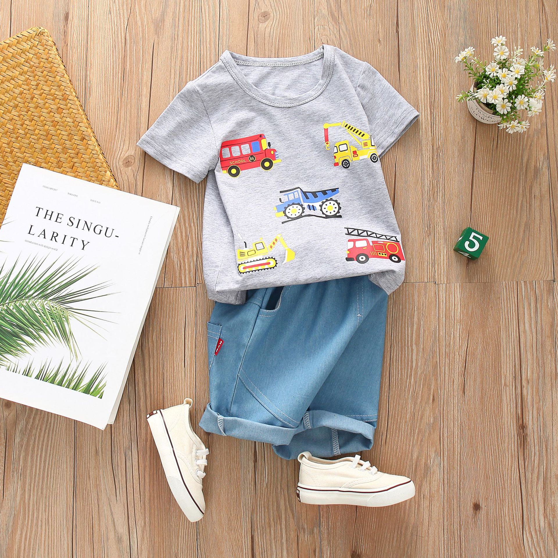 ha1074 เสื้อ+กางเกง size 80-110 จำนวน 4 ตัวต่อแพ็ค