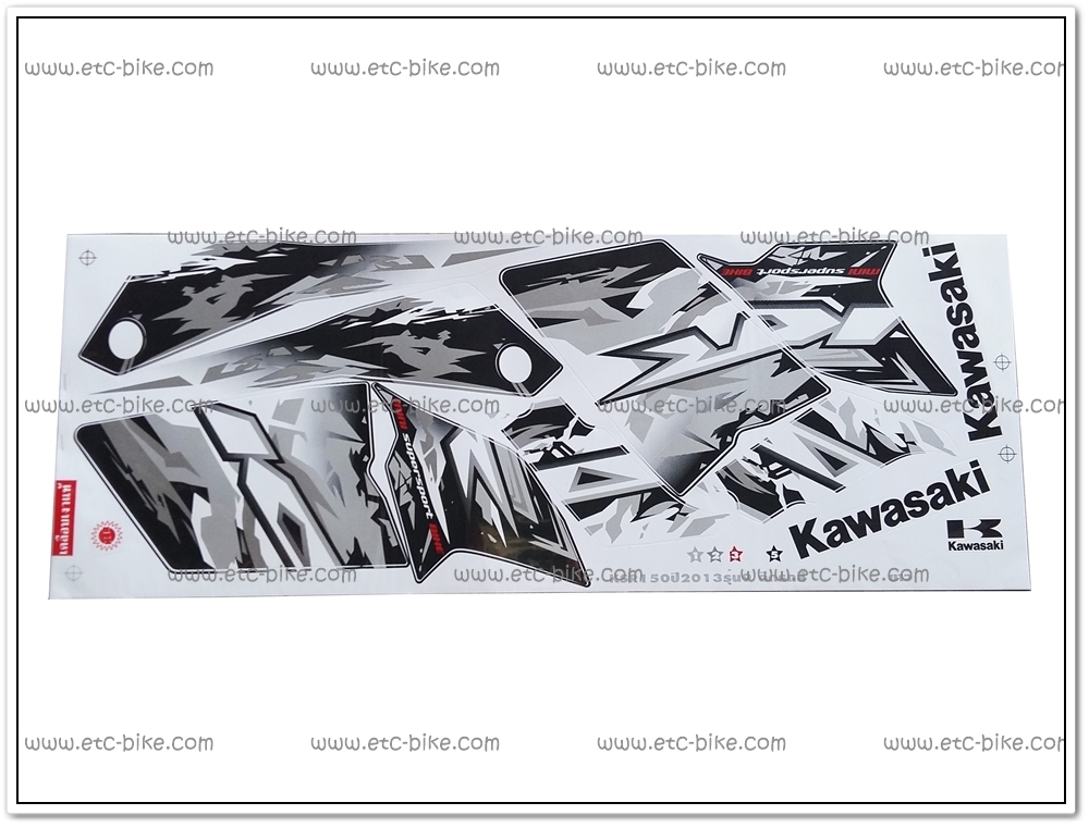 สติ๊กเกอร์ KSR150 ปี 2013 รุ่น 9 ติดรถสีขาว