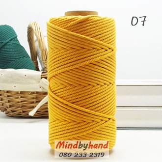 เชือกคอตตอล สี 07 สีเหลืองทอง