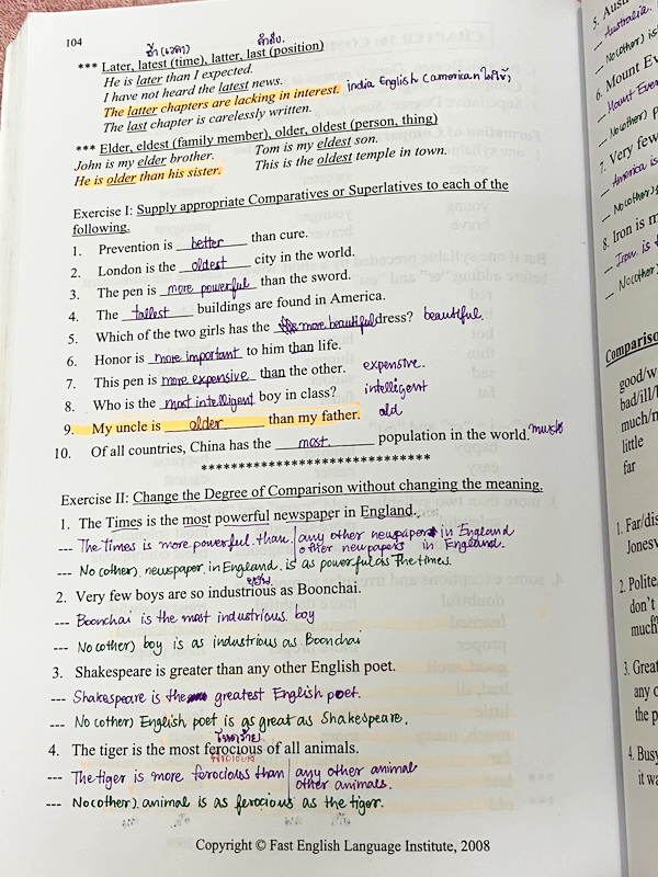 ►Fast English◄ หนังสือกวดวิชา Fast English เล่ม Grammar สรุปแกรมม่าแบบเรียนเร็ว รู้เร็ว จำง่าย มีทั้งหมด 30 บท มีสรุปสูตรแกรมม่าแบบย่นย่อบรรทัดเดียวแต่มีความละเอียดมาก ทำให้อ่านง่าย เข้าใจง่าย มีตัวอย่างประกอบทุกสูตร มีโจทย์ประจำบท จดครบเกือบทั้งเล่ม จดละ